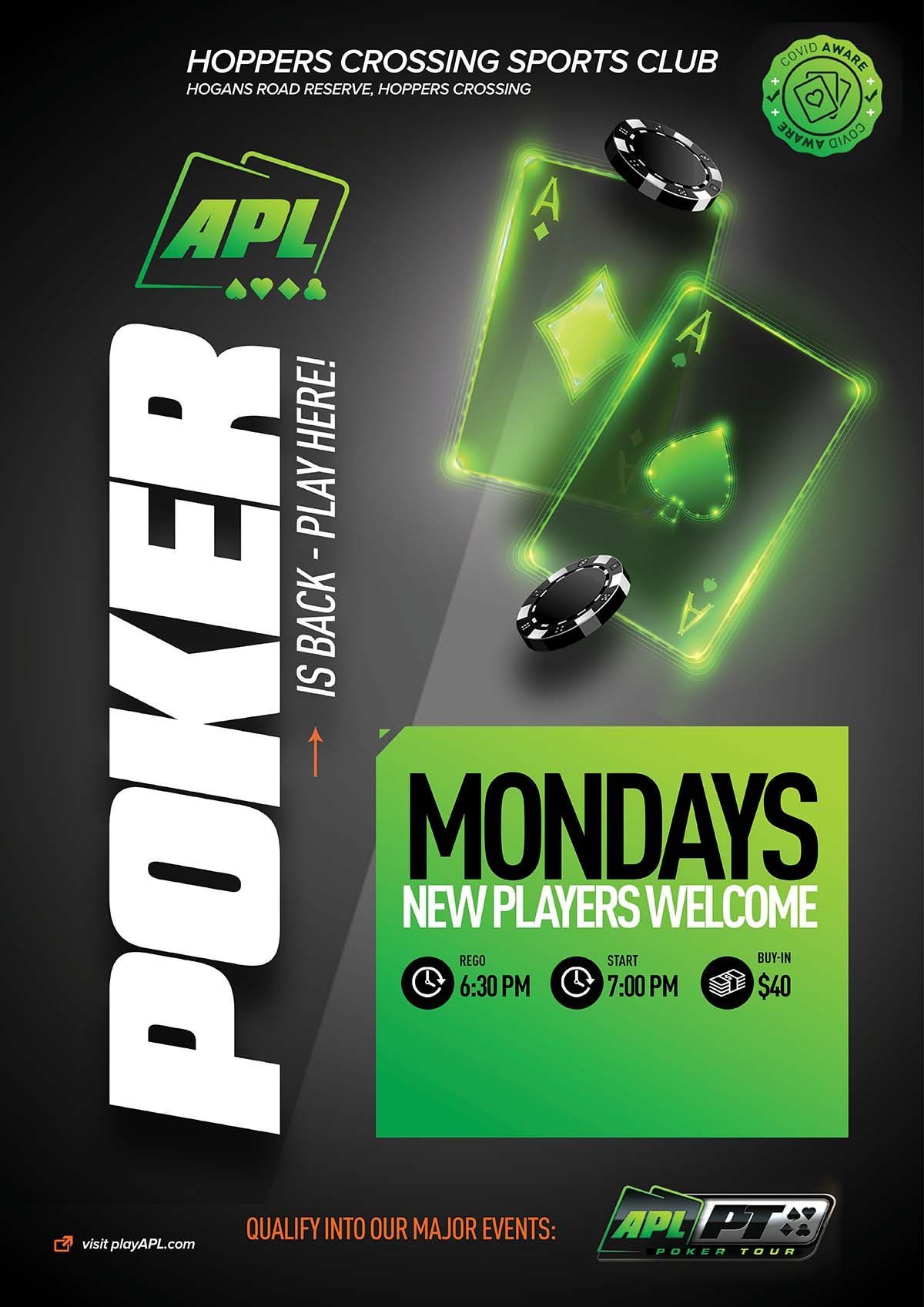 Monday Night Poker at Hoppers Crossing Sports Club