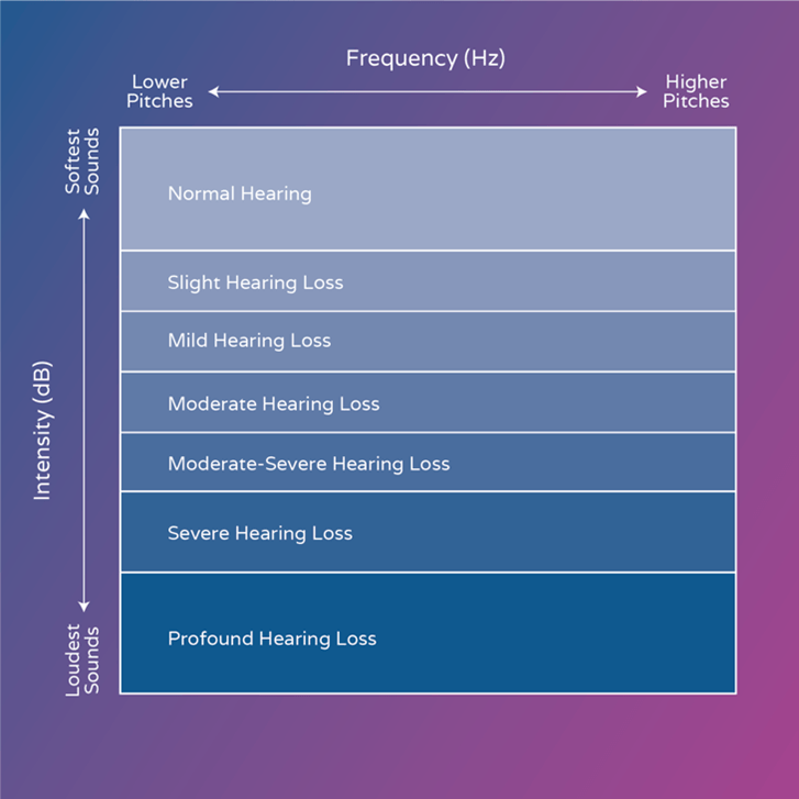 levels of hearing loss diagram