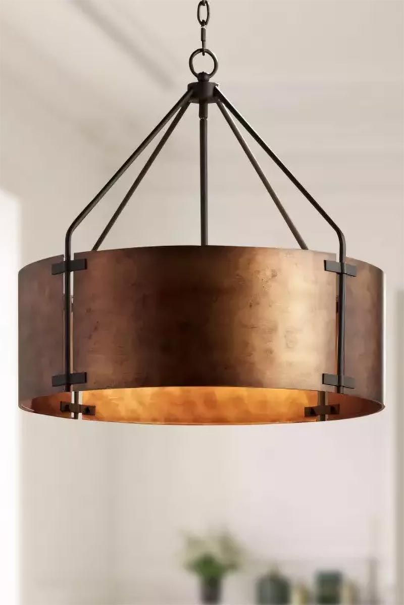 Rustic industrial light pendant