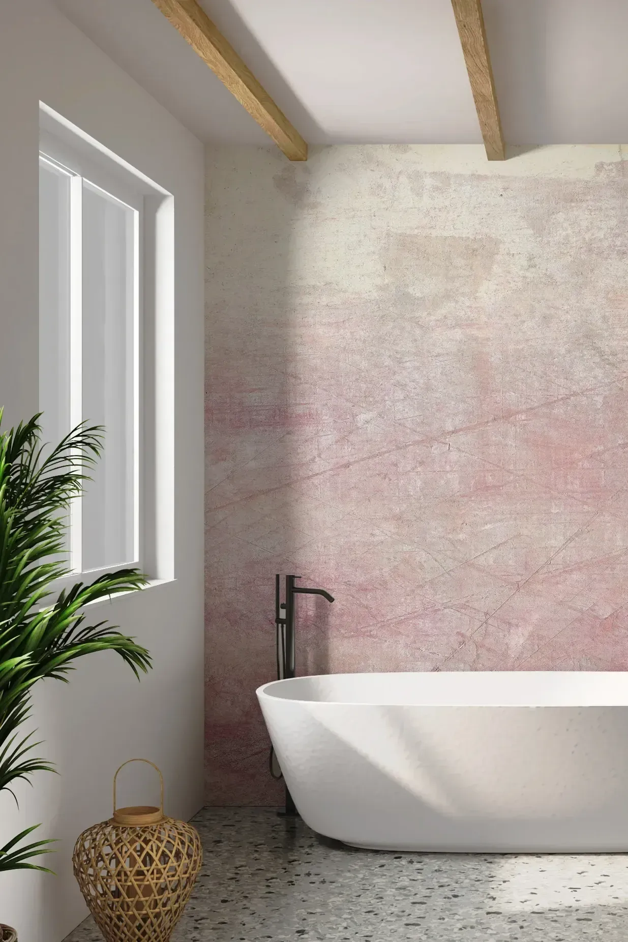 Pink patterned ombre wallpaper from Giffywalls.