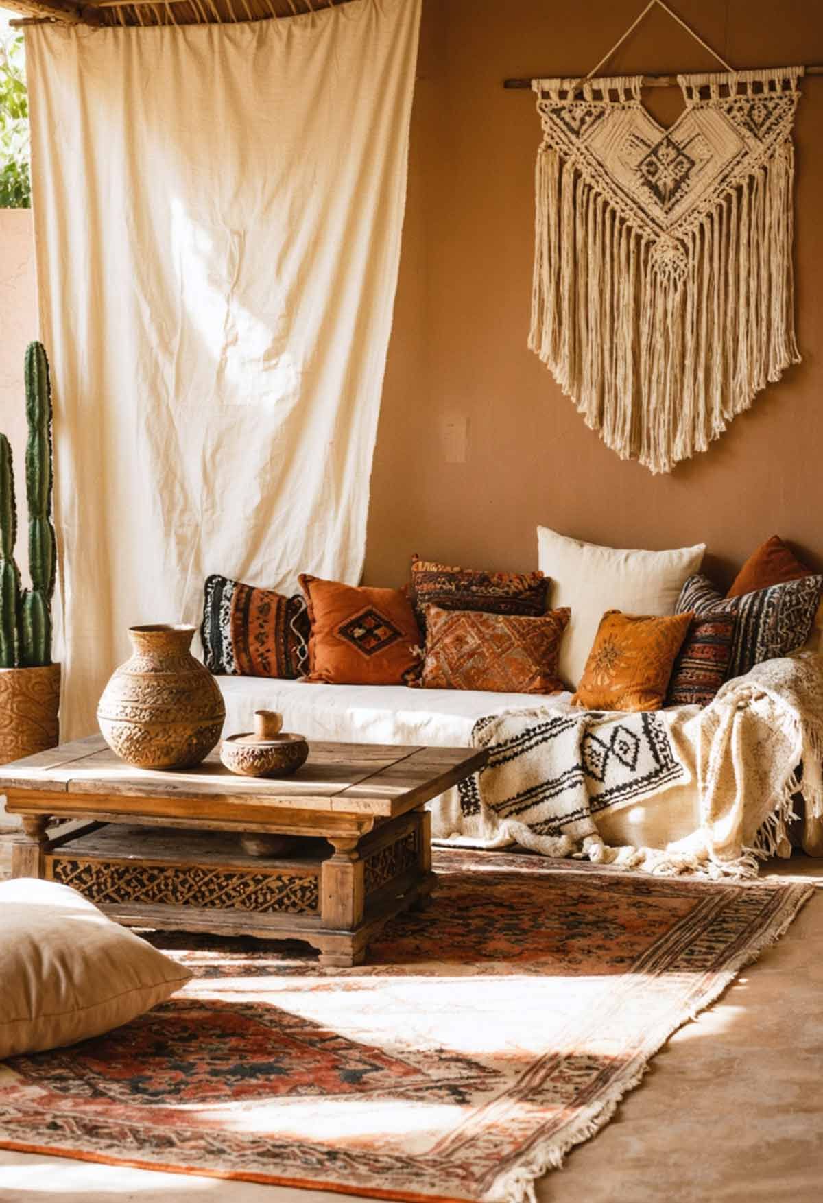 How_to_Layer_Textures_in_Bohemian_Interiors_0004 Layering a boho styled room will help to increase the casual warmth of this decor style.