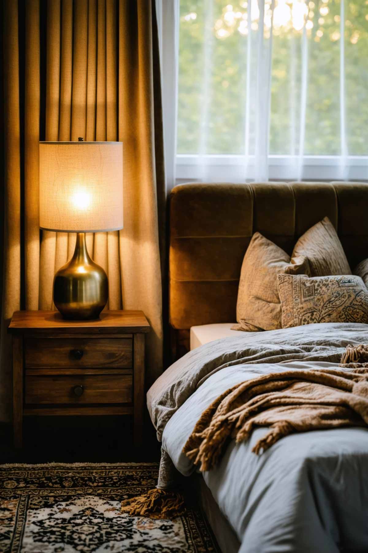 How_to_mix_modern_and_vintage_styles_in_your_bedroom_0005 Lighting in a room to create a mix of modern and vintage elements.