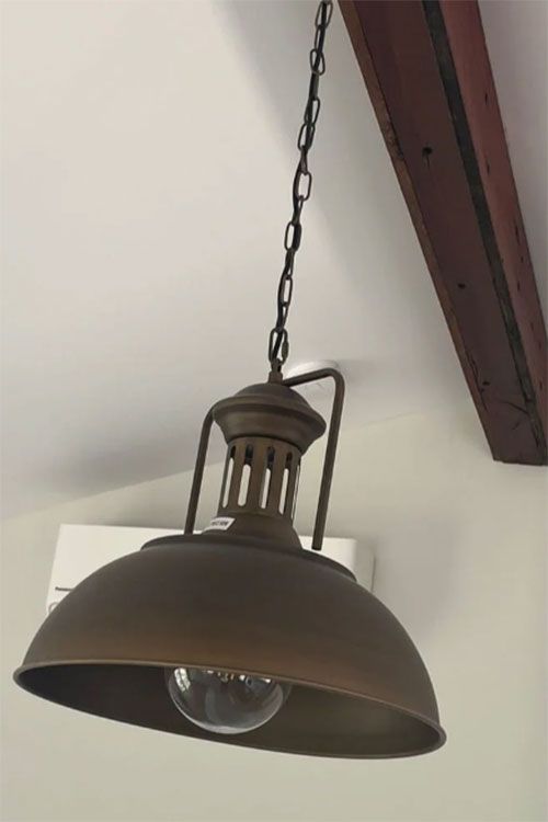 Rustic industrial light pendant