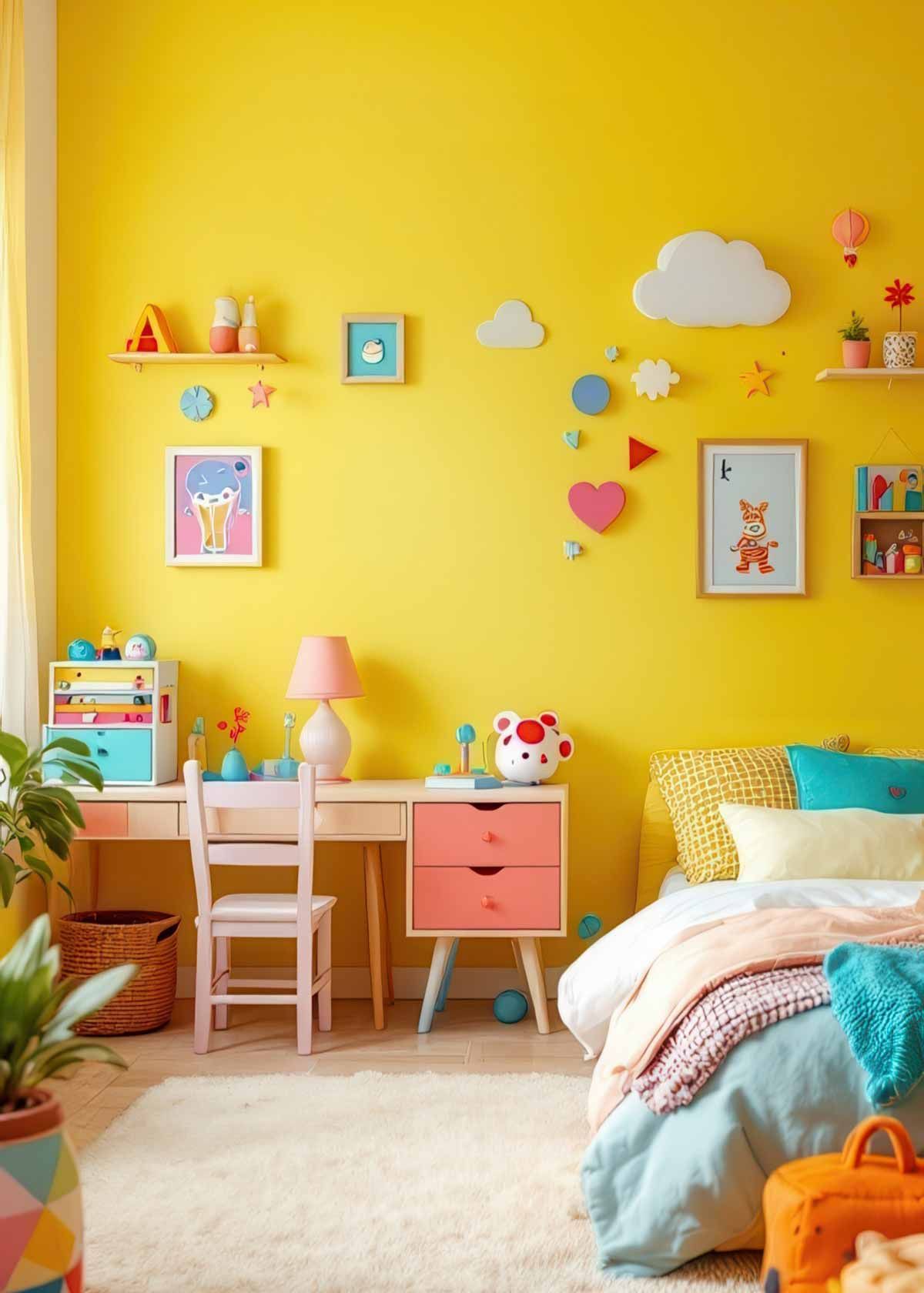 How To Successfully Use Yellow In Your Child’s Bedroom to brighten up the space.