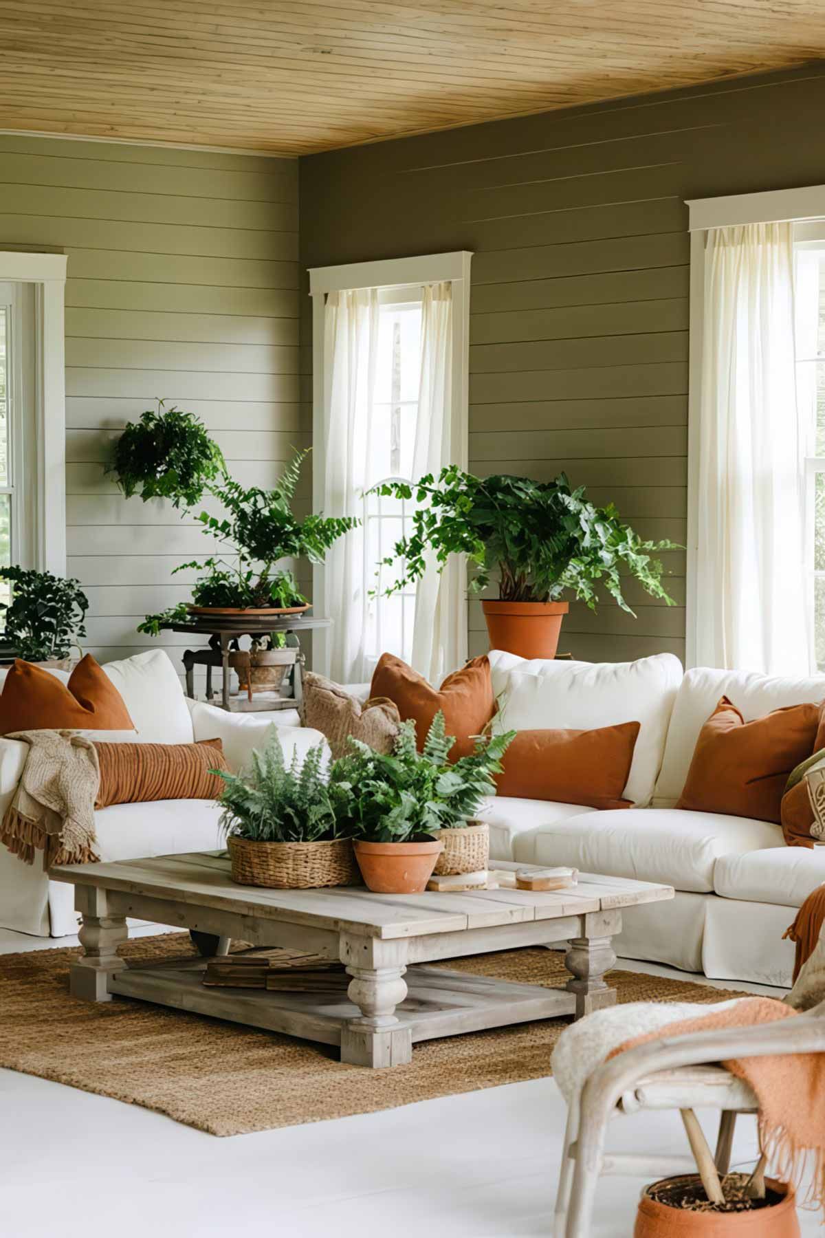 the_best_paint_colours_for_a_hamptons_inspired_home_0003 Hamptons style living room in greens and white.