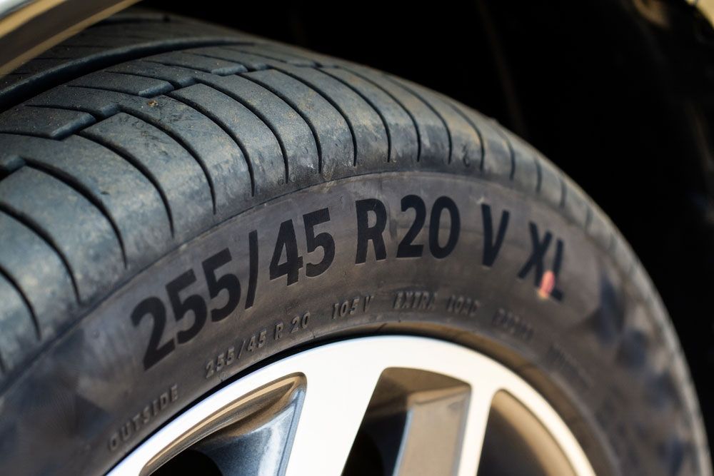 Closeup On A Tyre With Codes