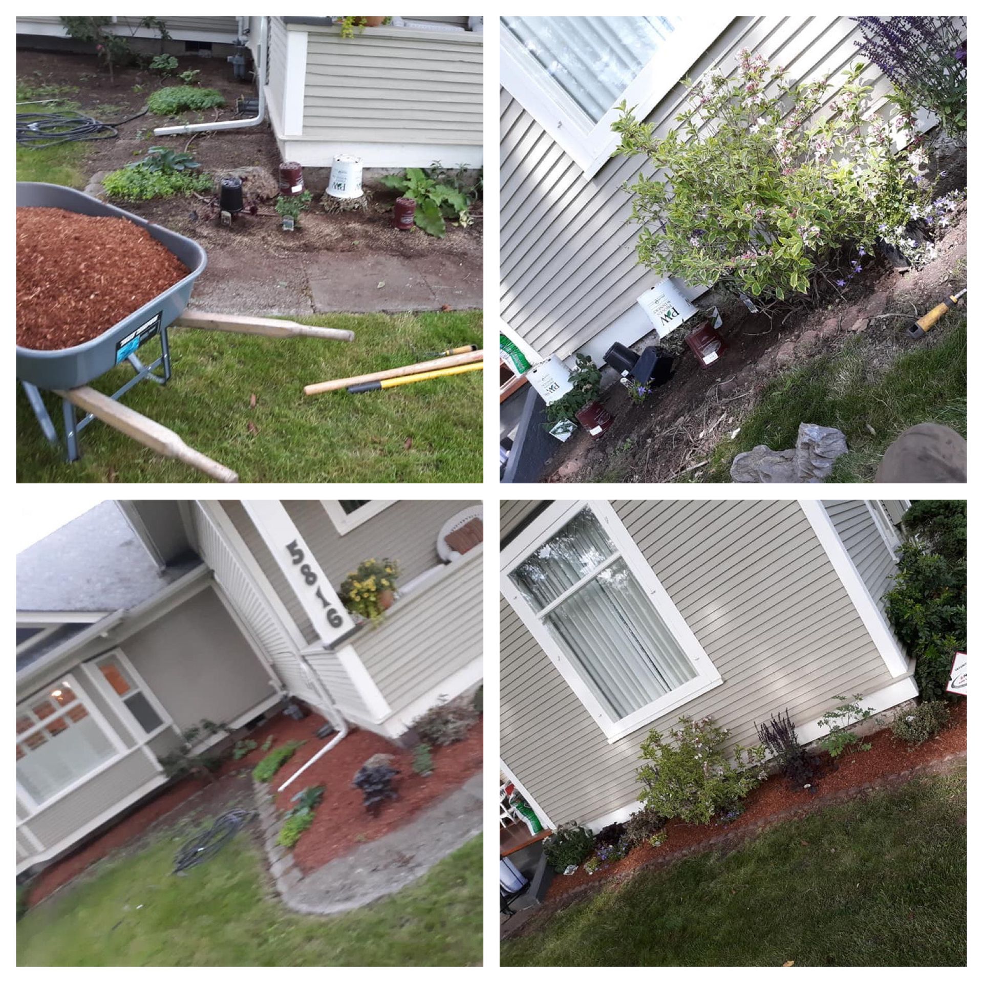 before and after landscape installation