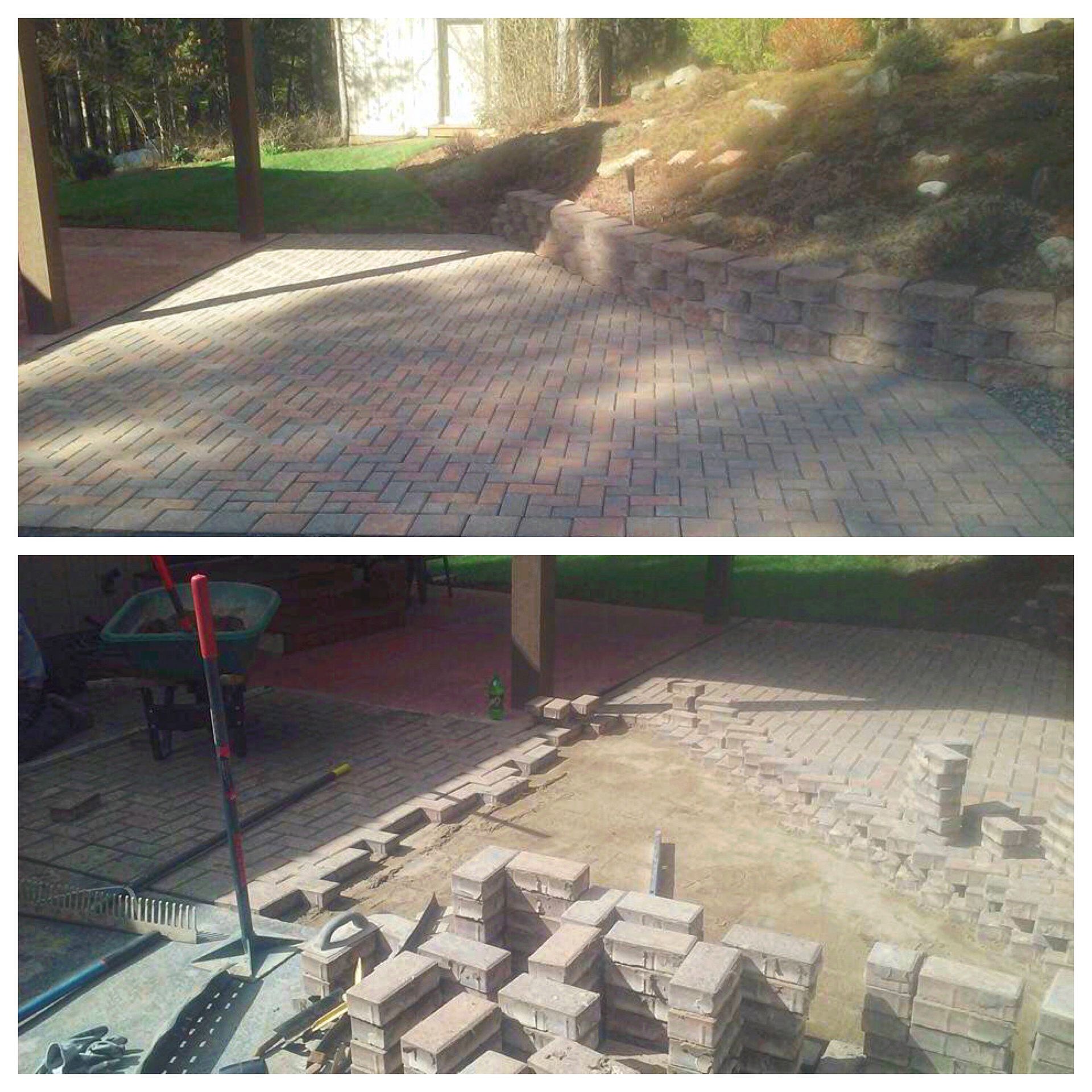 new pavers installed