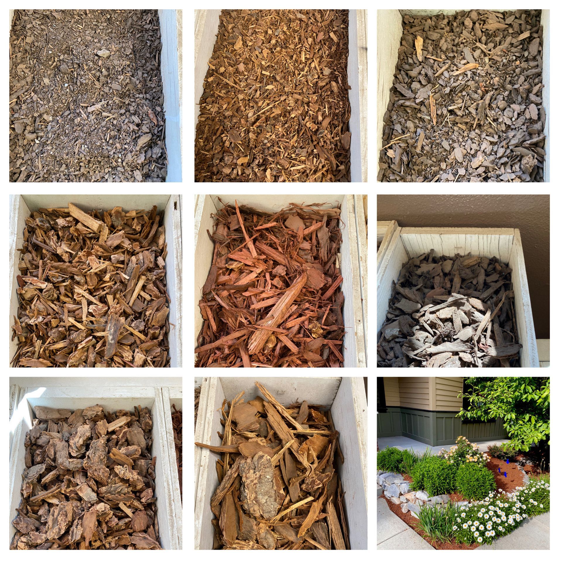 available mulch color and material