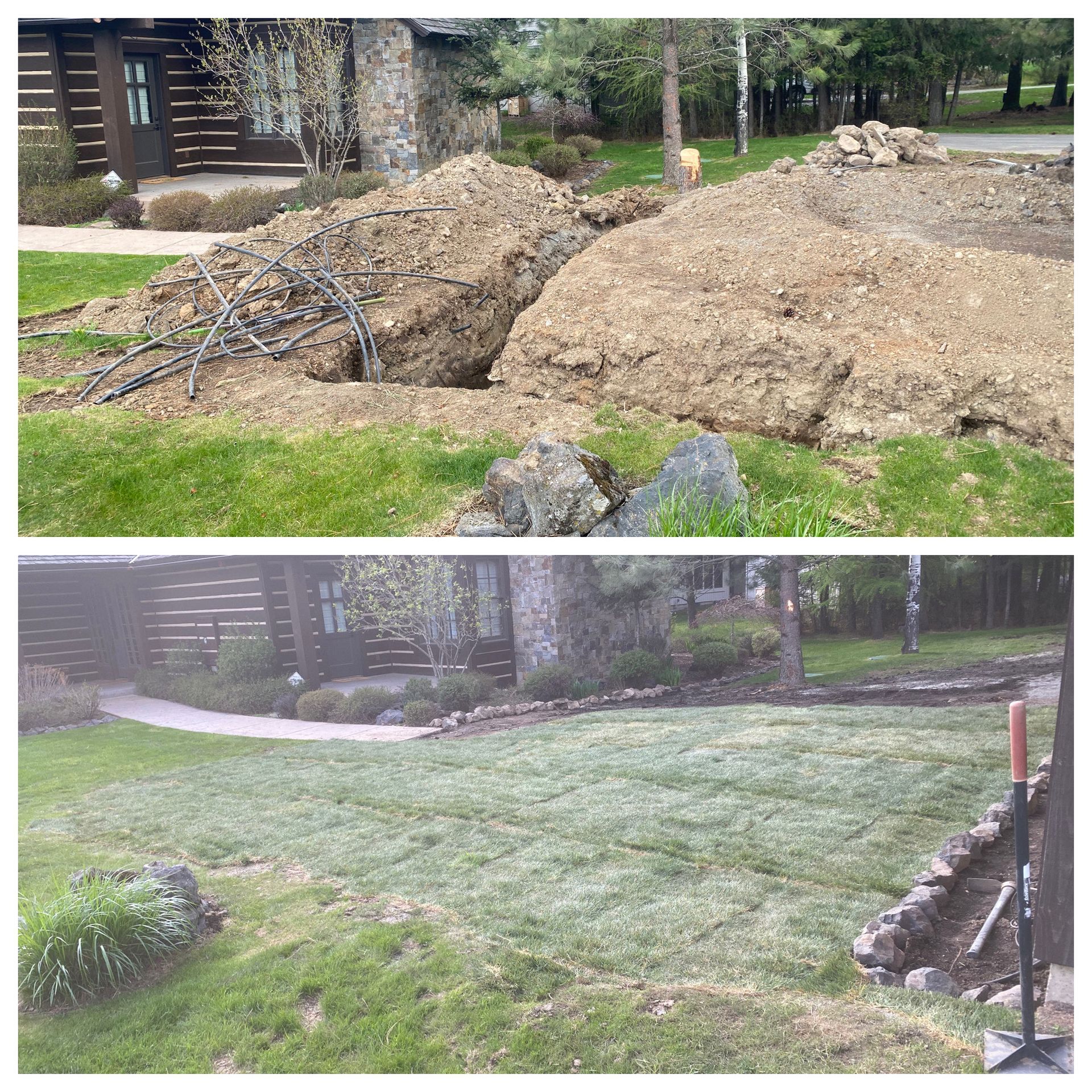 residential lawn installation