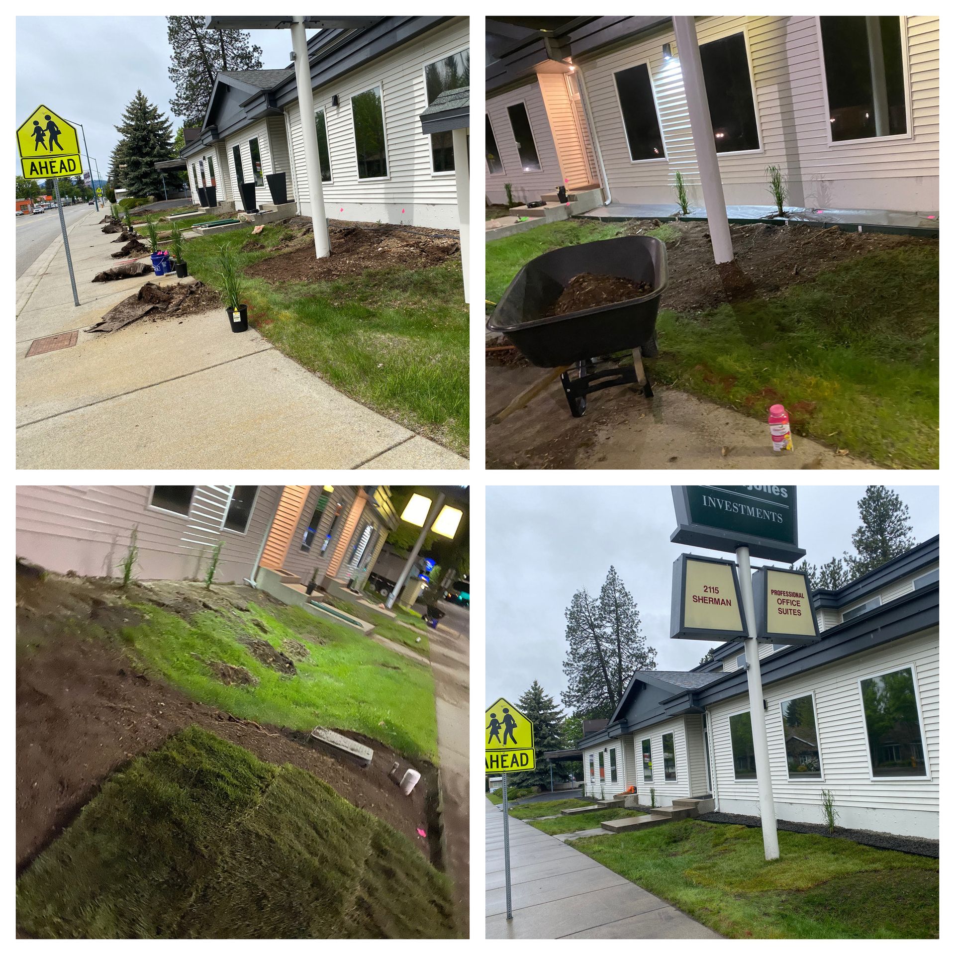 new commercial sod installation