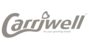 Carriwell logo in gray italic text with the tagline “for your growing needs”