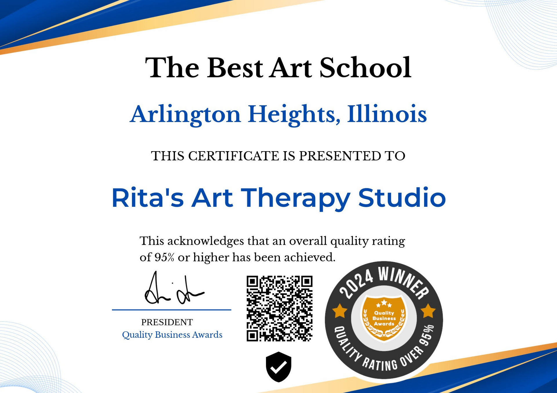 The best art school in arlington heights , illinois is presented to rita 's art therapy studio