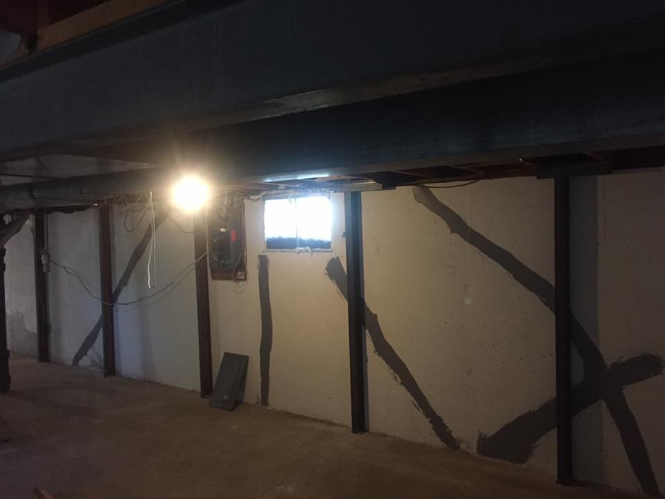 Epoxy Covered Wall — Foundation Repairs in Dr. Buckner, MO