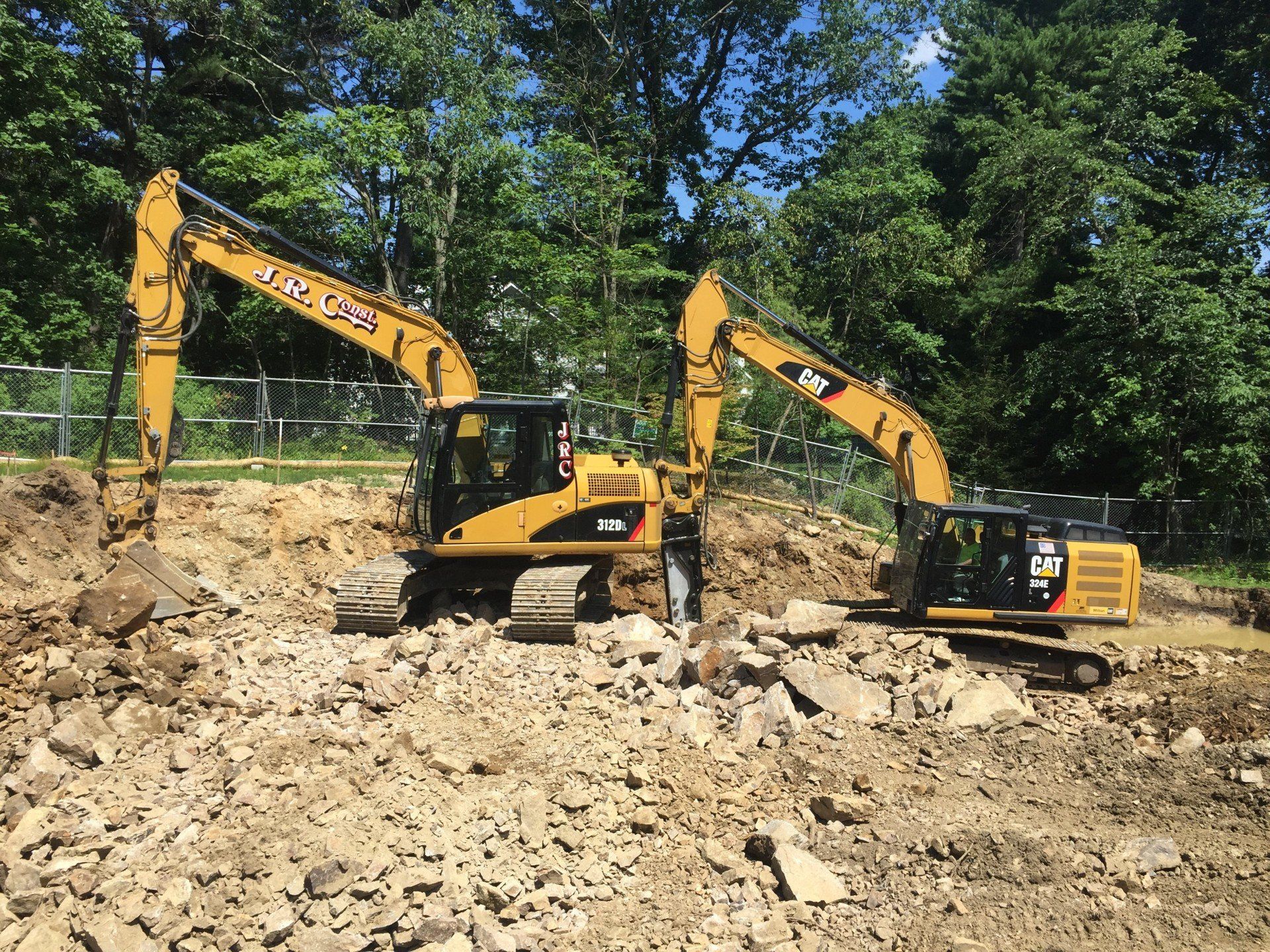 Excavator On Construction Site — North Reading, MA — J.R. and Sons Construction, Inc.