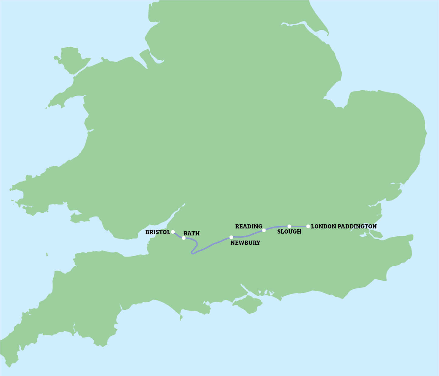 map of the destinations on route