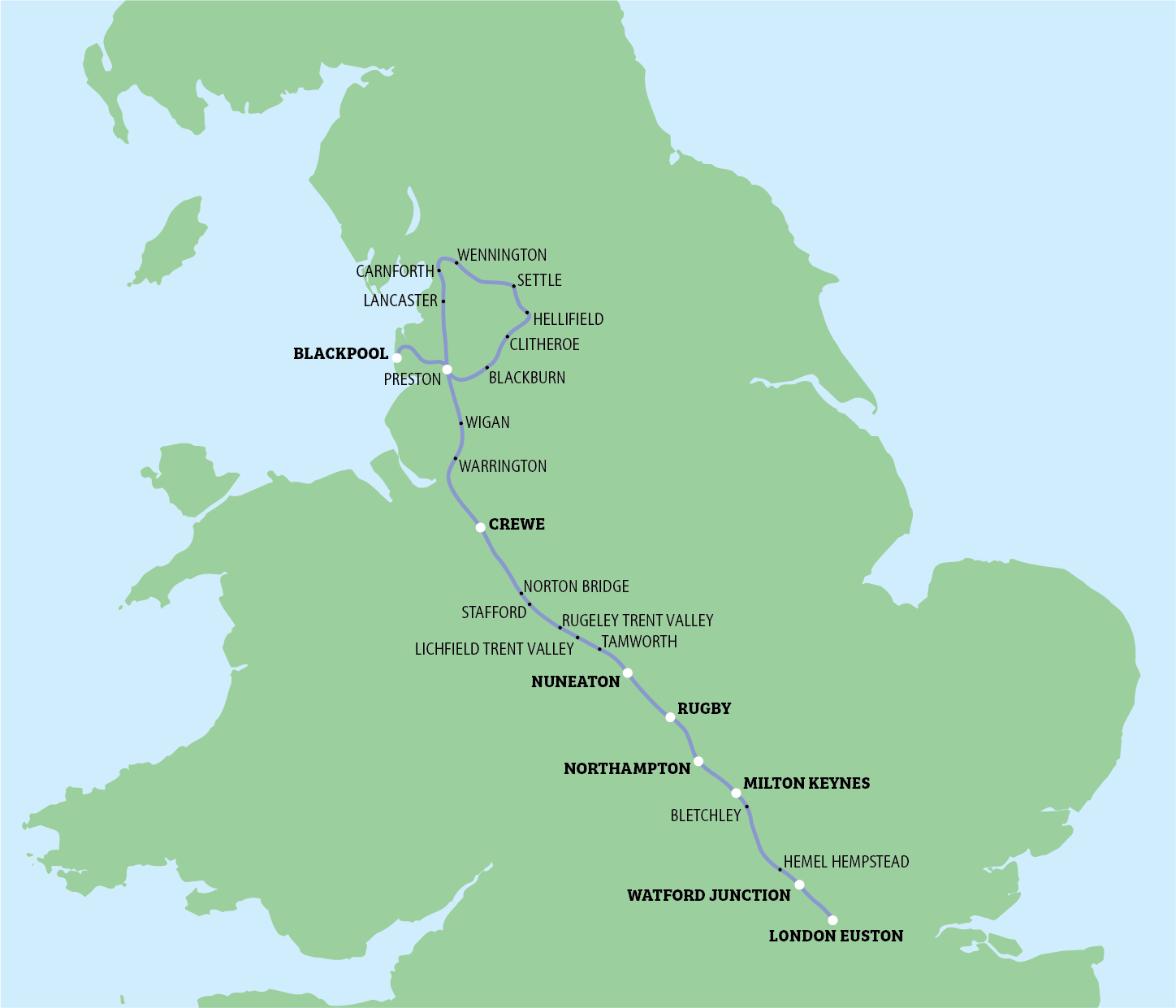 blackpool steam express route