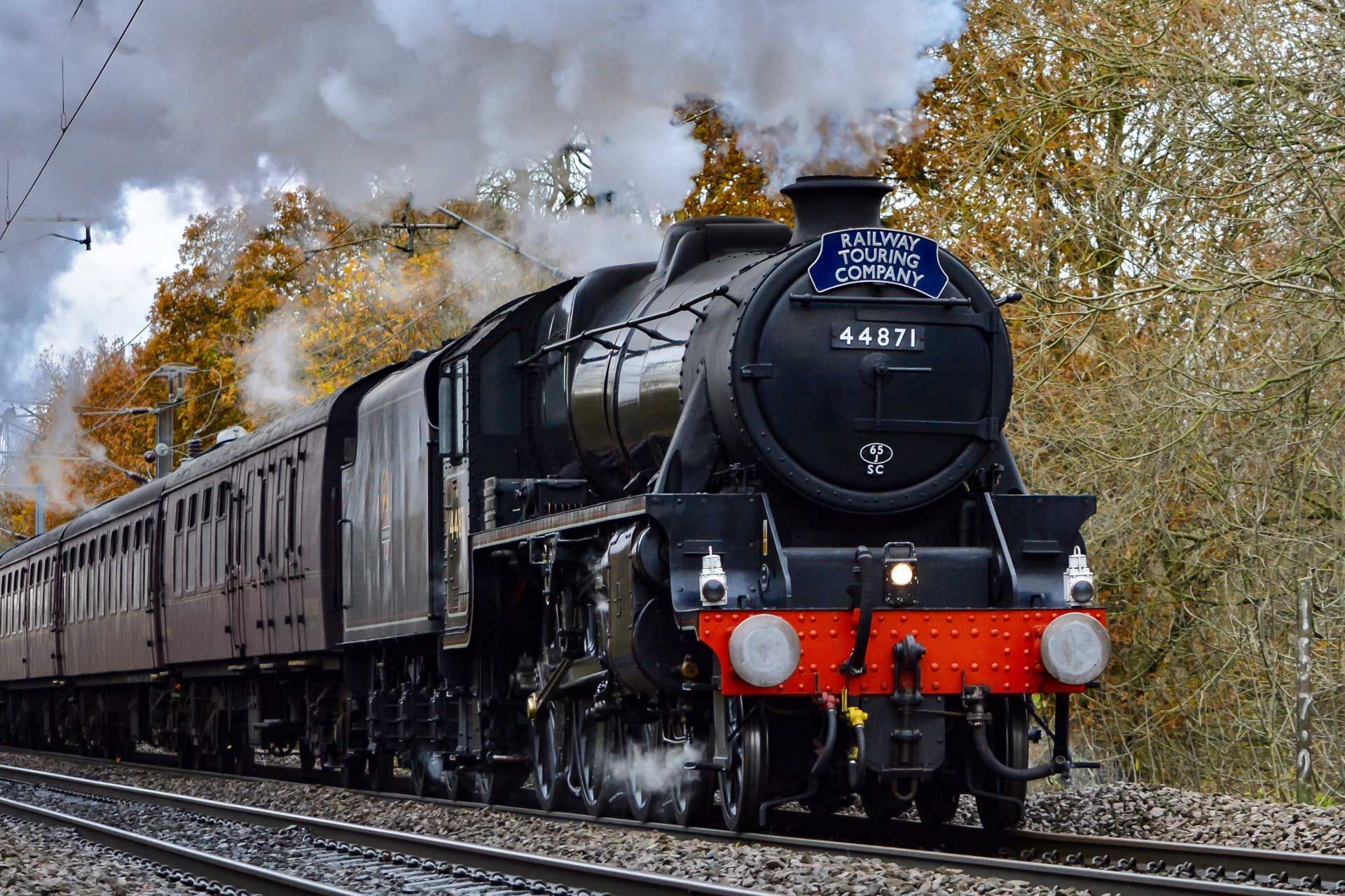 Black steam train,