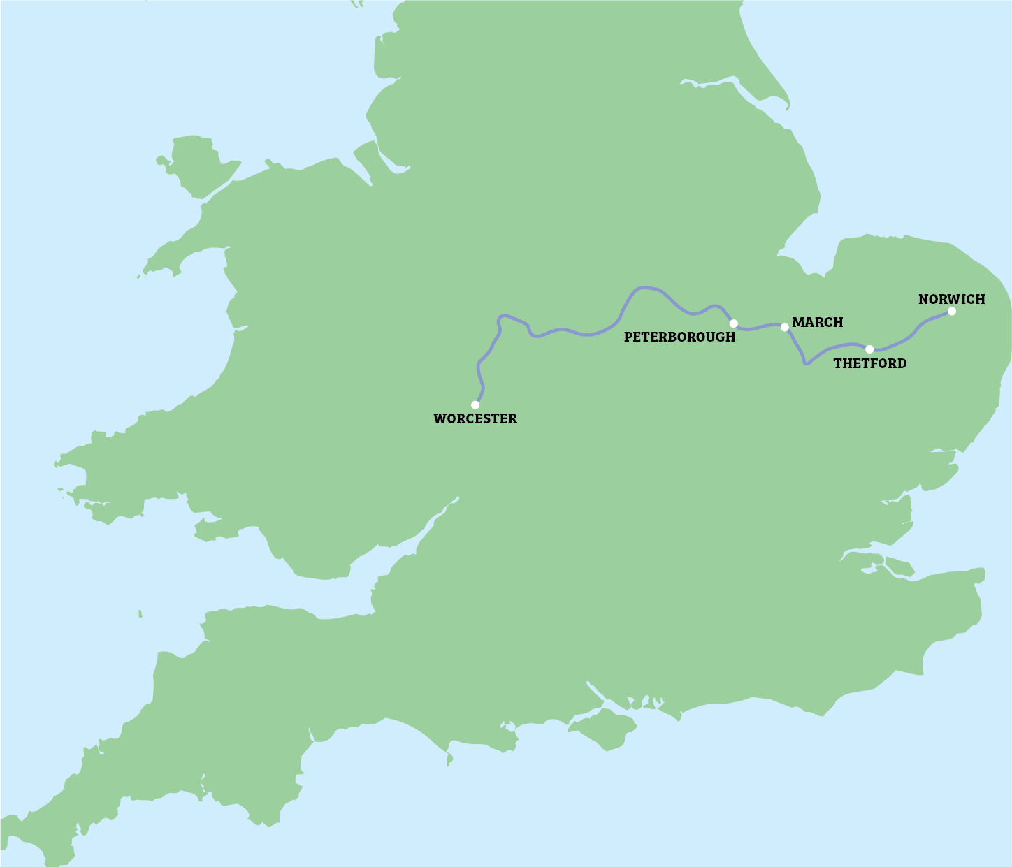 worrcester steam express route