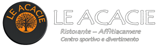 Logo di Le Accacie con icona di un albero d'arancio e testo in francese su sfondo chiaro.