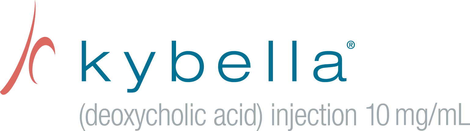 the logo for kybella deoxycholic acid injection 10 mg / ml