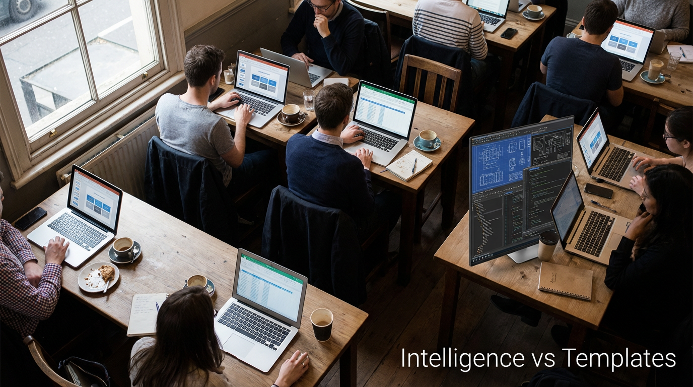 ai content templates v business intelligence