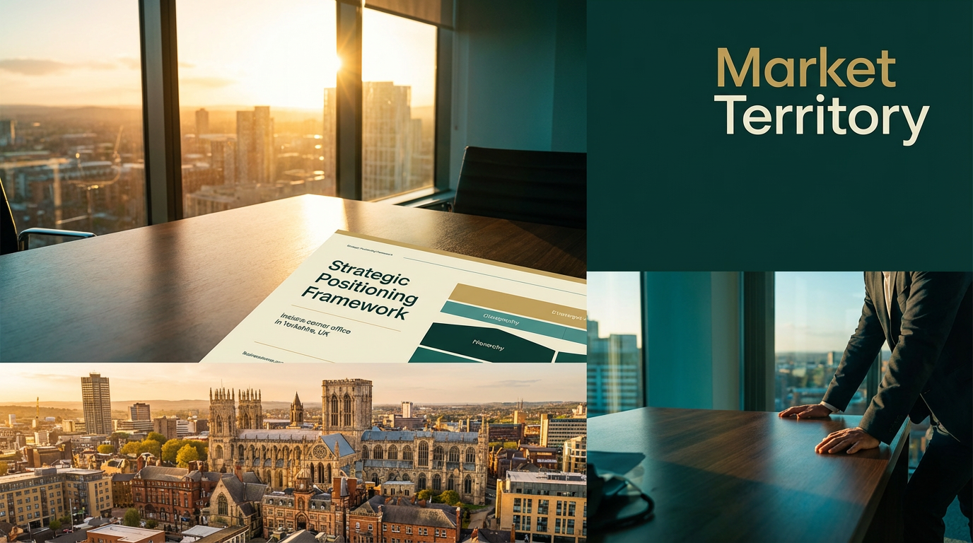 Business owner reviewing strategic positioning framework for competitive advantage in 2026