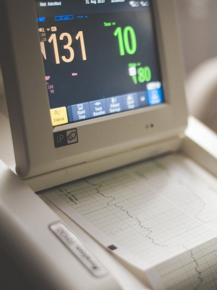 A monitor with the number 131 on it