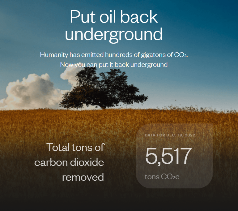 Put oil back underground