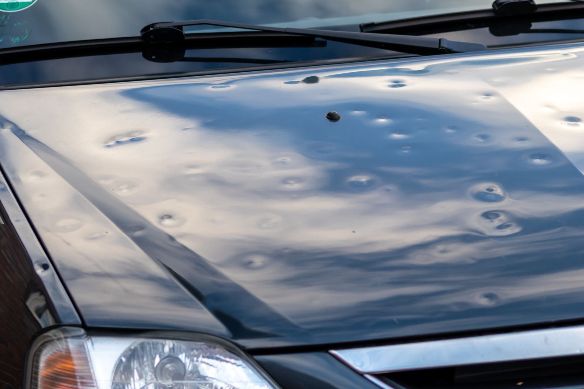 hail damage on car hood