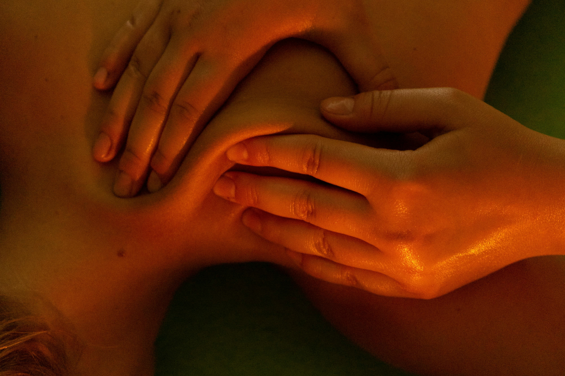 A woman is getting a massage at a spa.