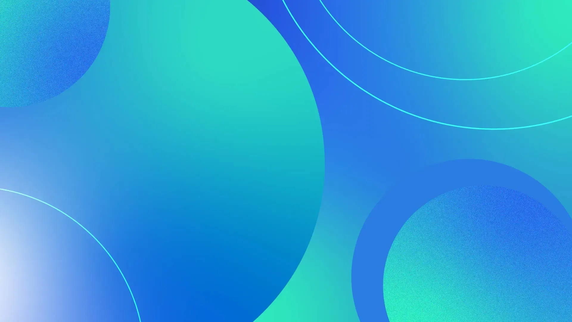 Um fundo gradiente azul e verde com círculos e linhas.