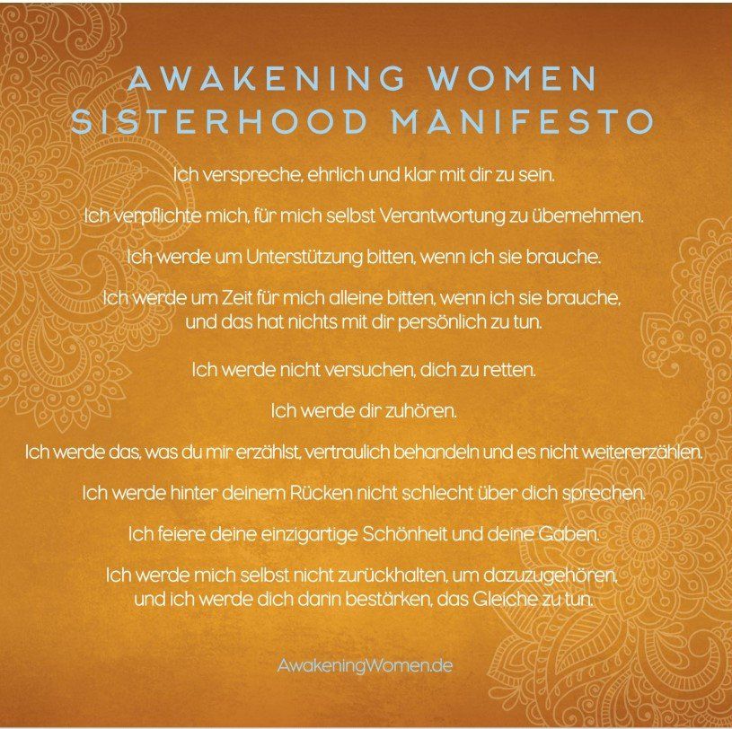 Sisterhood Manifesto