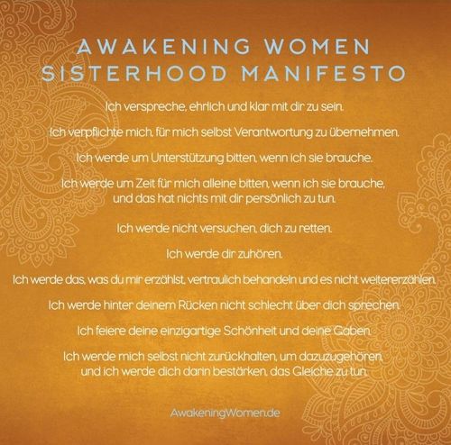 Awakening Women Sisterhood Manifesto