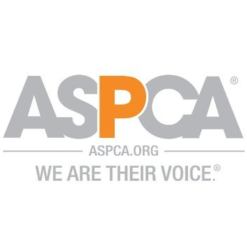 The logo for aspca says we are their voice.