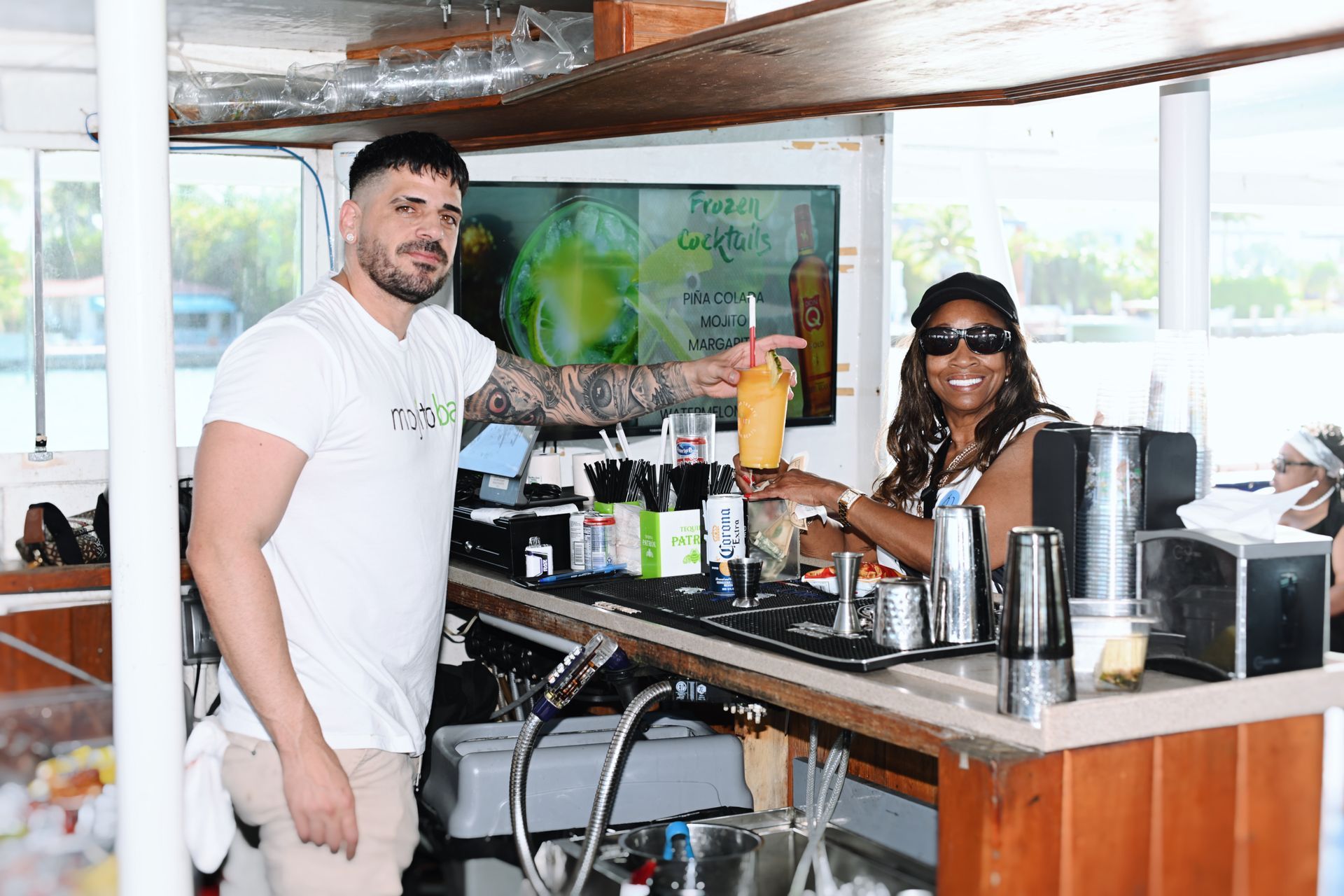 Bartender on the Miami Celebrity boat tour