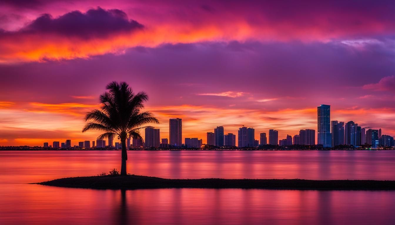 Miami is more beautiful during Sunset from South Beach