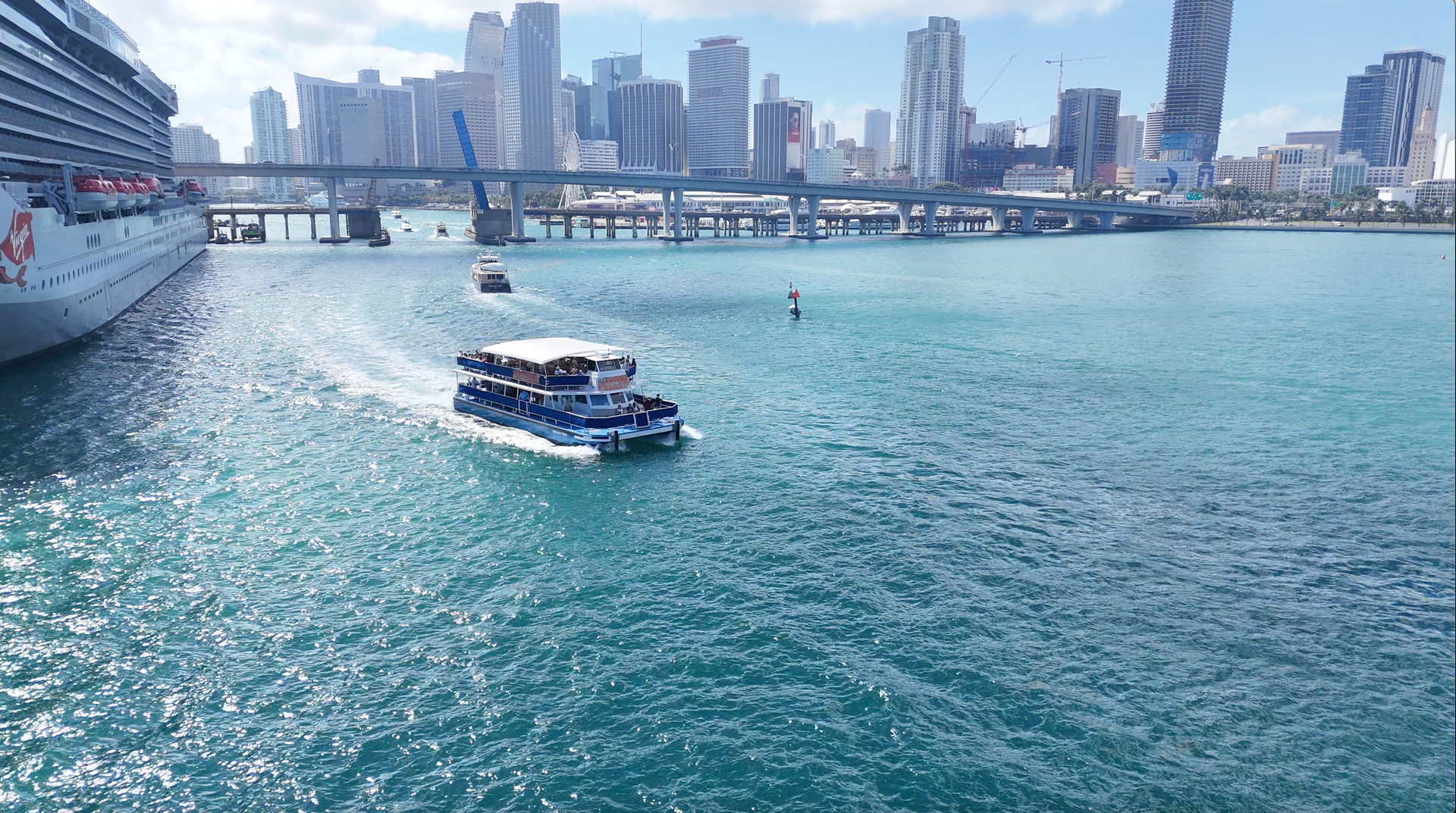 Miami skyline Bayride Tours