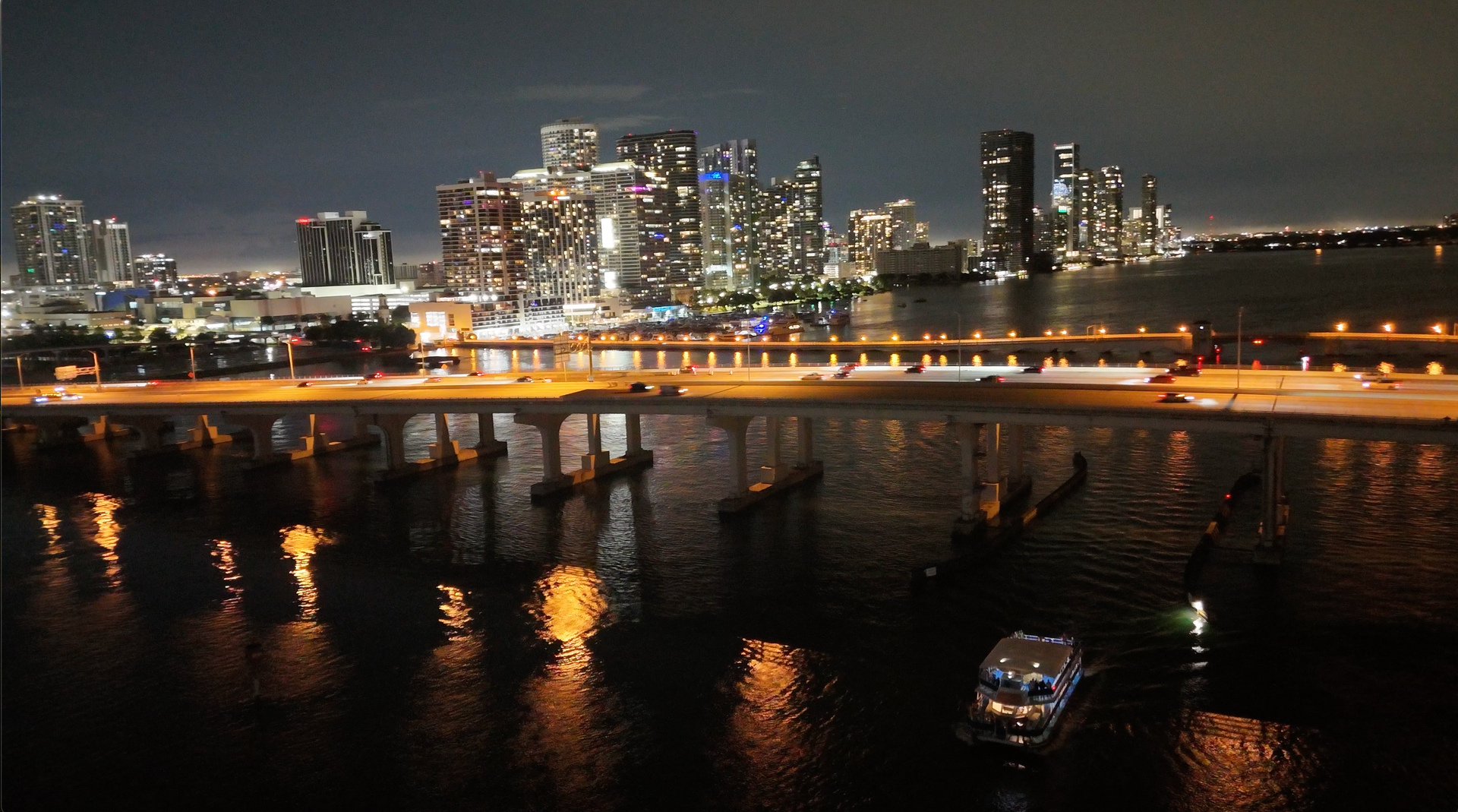 Miami Night Cruise skyline