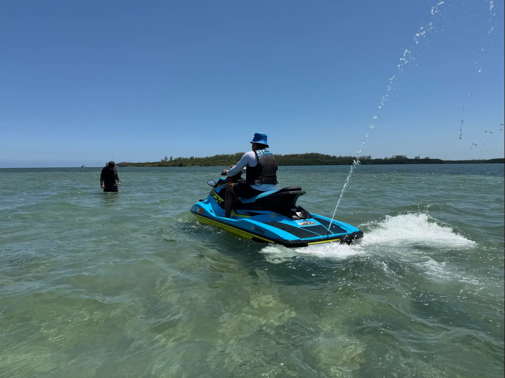 Rider enjoying a Yamaha WaveRunner during an intercoastal Miami jet ski rental experience