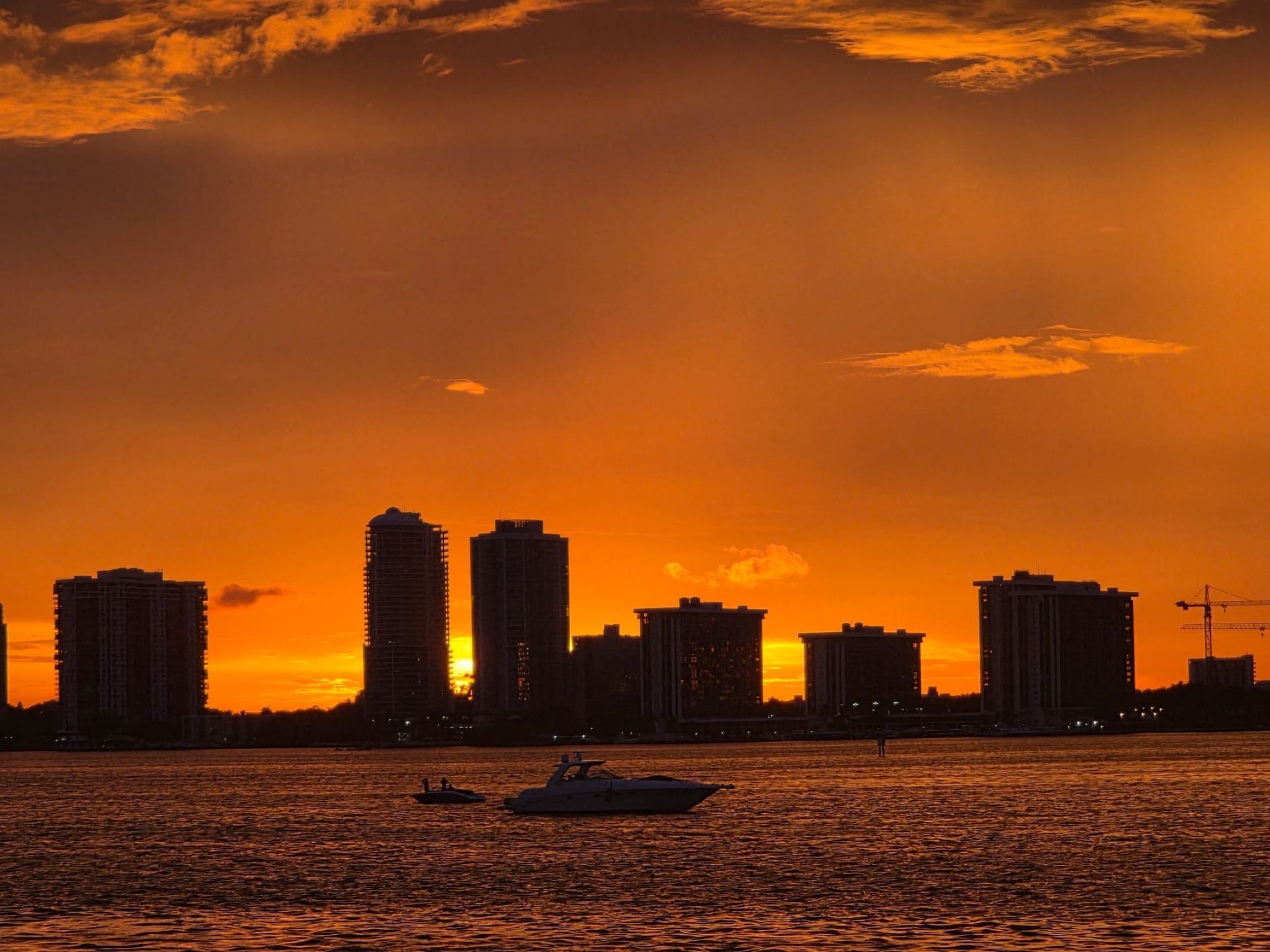 Miami Skyline  sunset