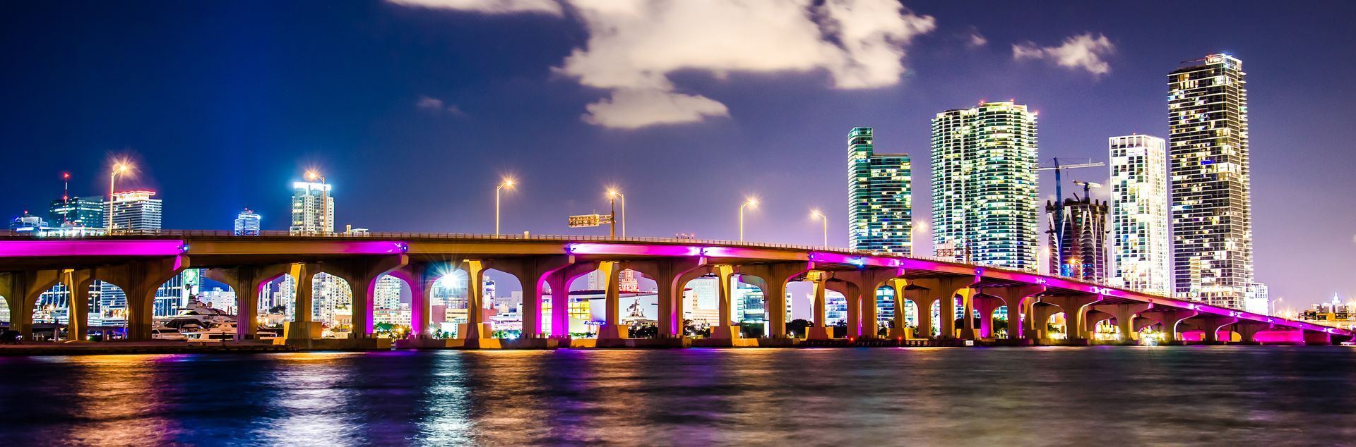 Miami Skyline at night