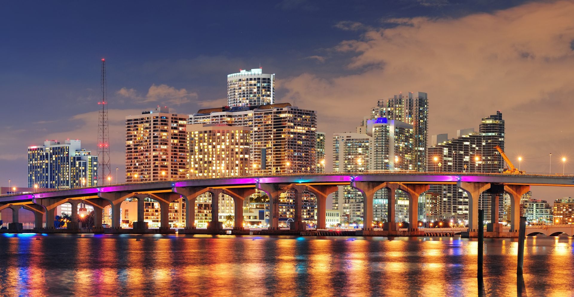 Miami Sunset Views from Biscayne Bay 