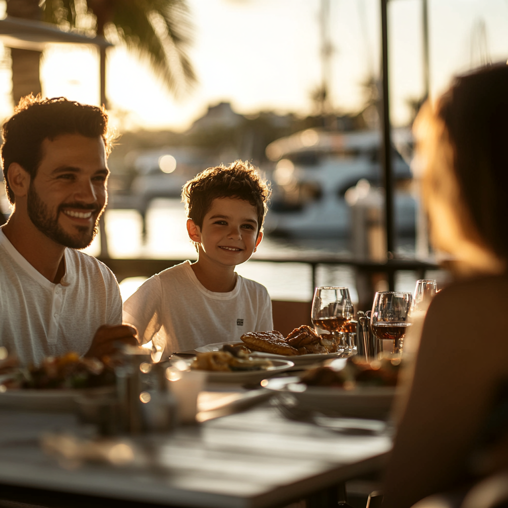 Waterfront dining in Miami during your Vacation.