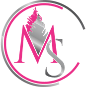 Pink and silver logo: 