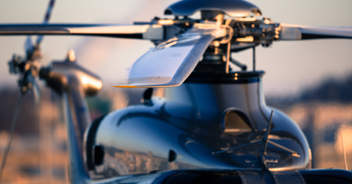 Helicopter Rotor System Close Up with Tail Rotor Spider Components close up of helicopter rotor system highlighting tail rotor spider assembly and pitch change components during inspection
