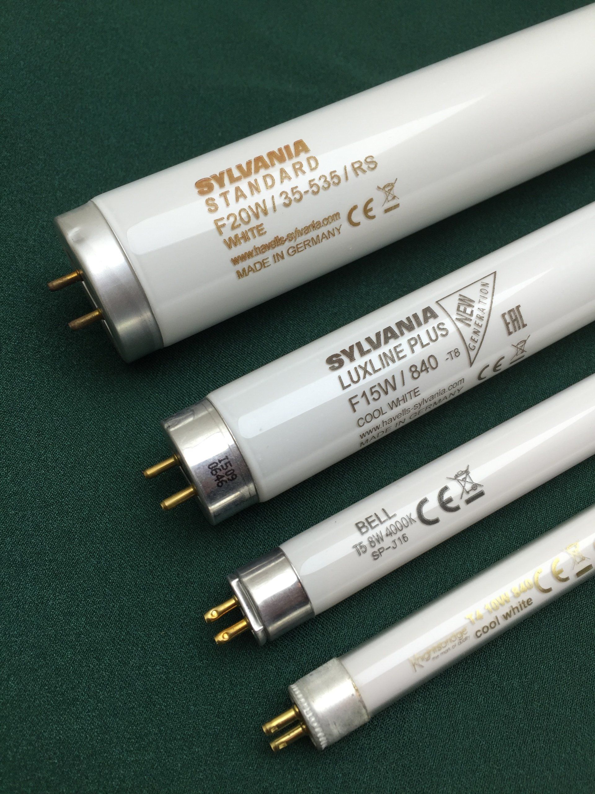 Fluorescent Tubes of varied sizes and wattages in our Cardiff store