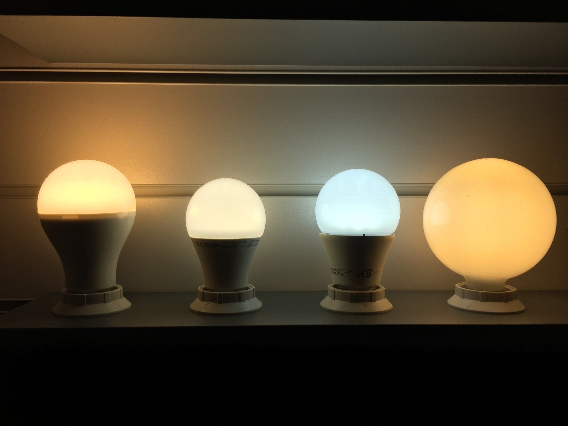 light bulbs of differing styles in our Cardiff store