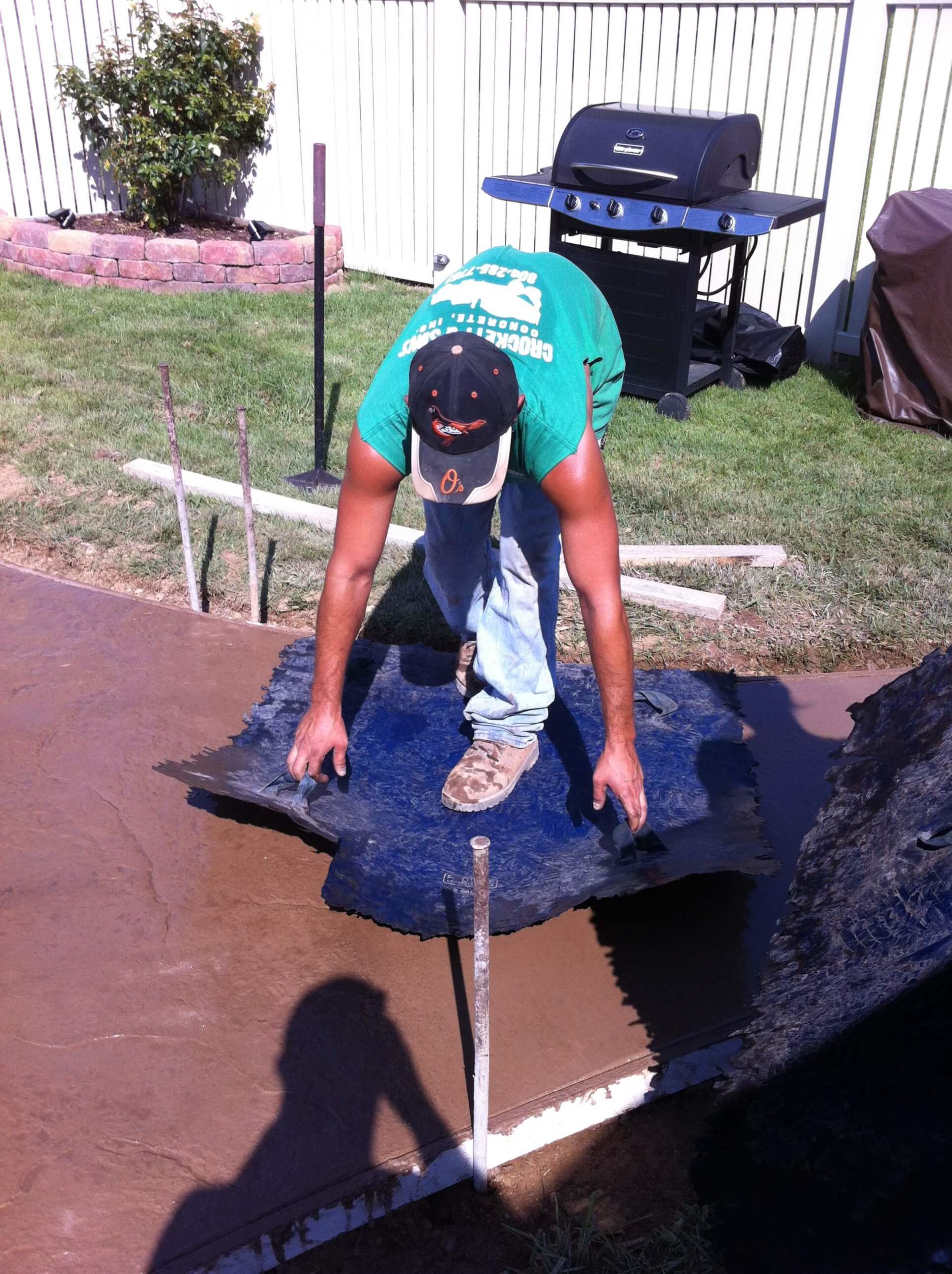 Decorative walk and patio installed in abingdon, md