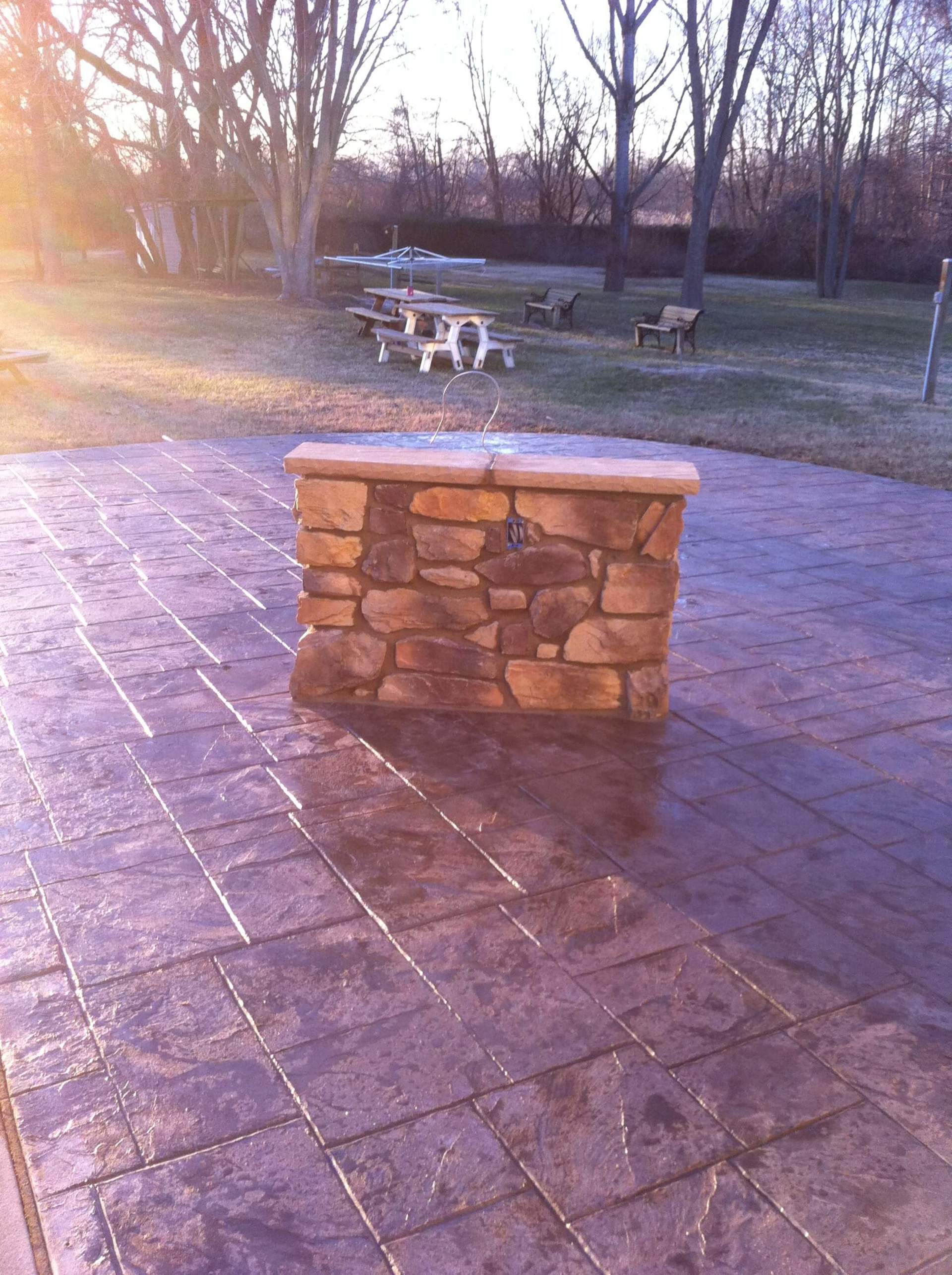 Stamped Patio in Ashlar slate installed in Joppa, Md